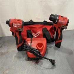 AS-IS - Milwaukee M12 12-Volt Lithium-Ion Brushless Cordless Subcompact Drill and Impact Driver Combo Kit