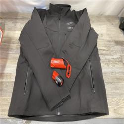 AS-IS Milwaukee Men's X-Large 12-Volt Lithium-Ion Cordless Tough Shell Black Heated Jacket Kit