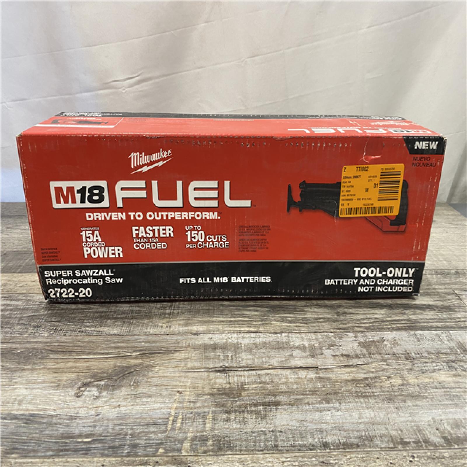 NEW - Milwaukee FUEL 18V Lithium-Ion Brushless Cordless Super SAWZALL Orbital Reciprocating Saw (Tool-Only)