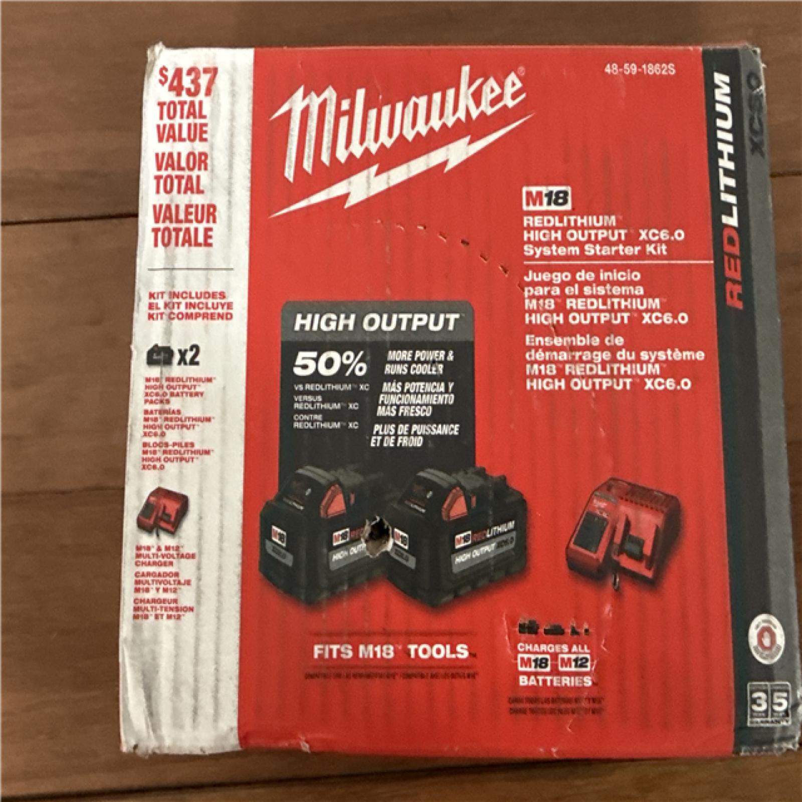 California NEW Milwaukee Red Lithium Starter Kit  includes (2) Batteries & Charger