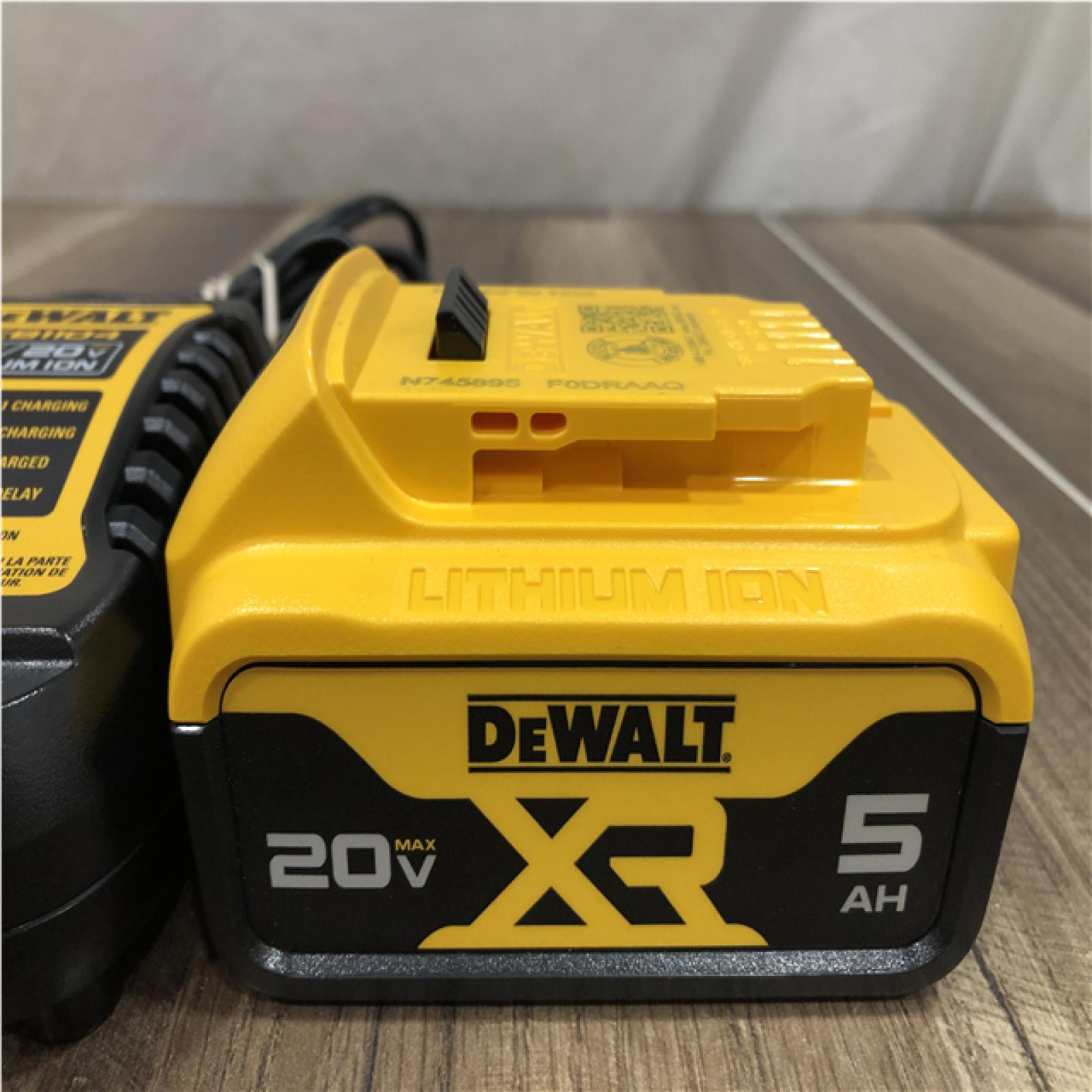 AS-IS DEWALT 20V MAX Lithium-Ion 5.0 Ah Battery and Charger