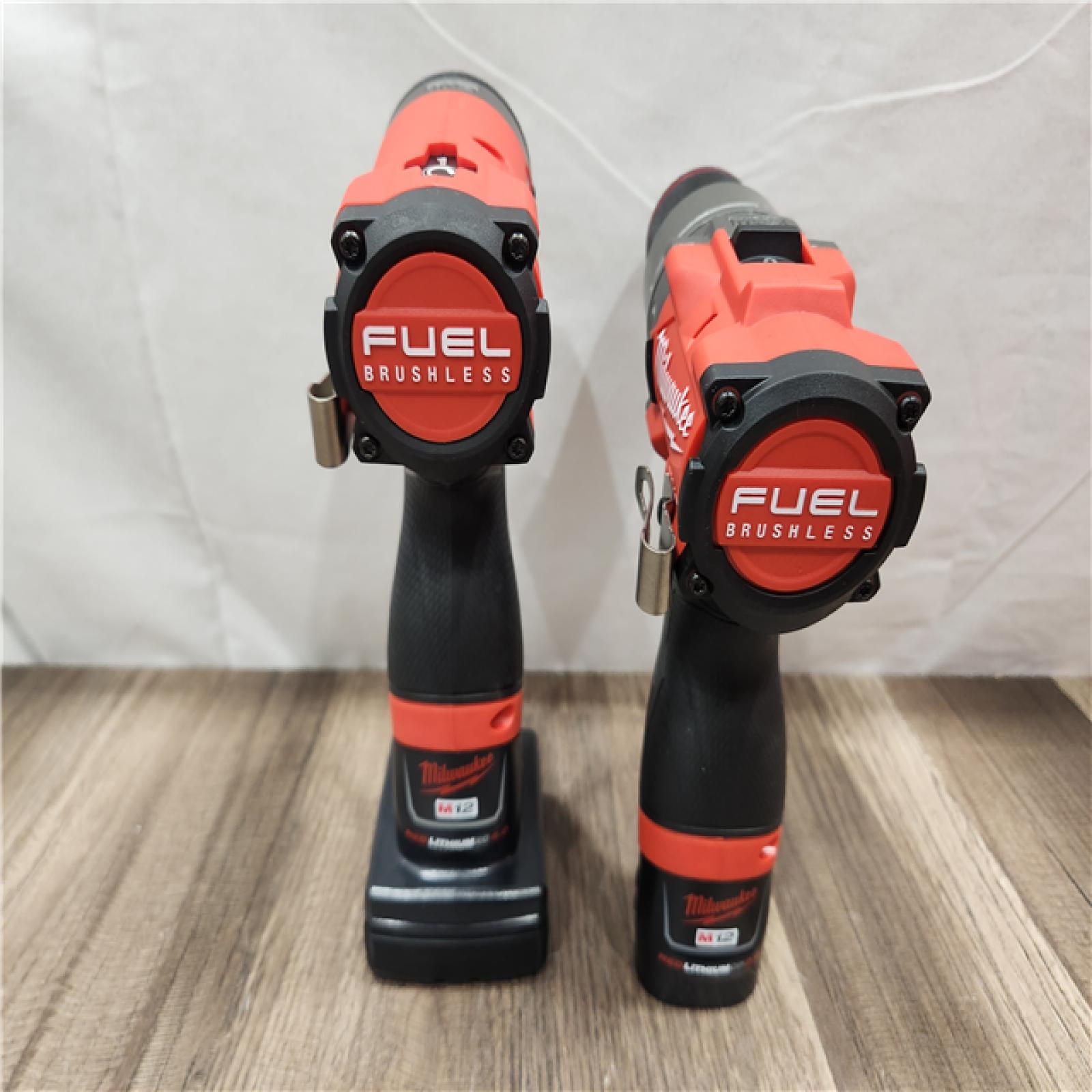 AS-IS- Milwaukee 12V Brushless Hammer Drill and Impact Driver Combo Kit