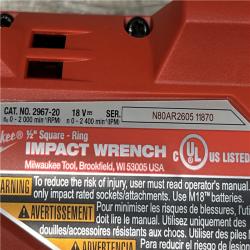 AS-IS Milwaukee FUEL 18V Lithium-Ion Brushless Cordless 1/2 in. Impact Wrench w/Friction Ring Kit