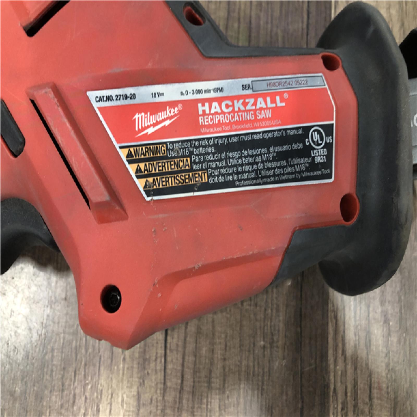 AS-IS Milwaukee  FUEL 18V Lithium-Ion Brushless Cordless HACKZALL Reciprocating Saw (Tool-Only)