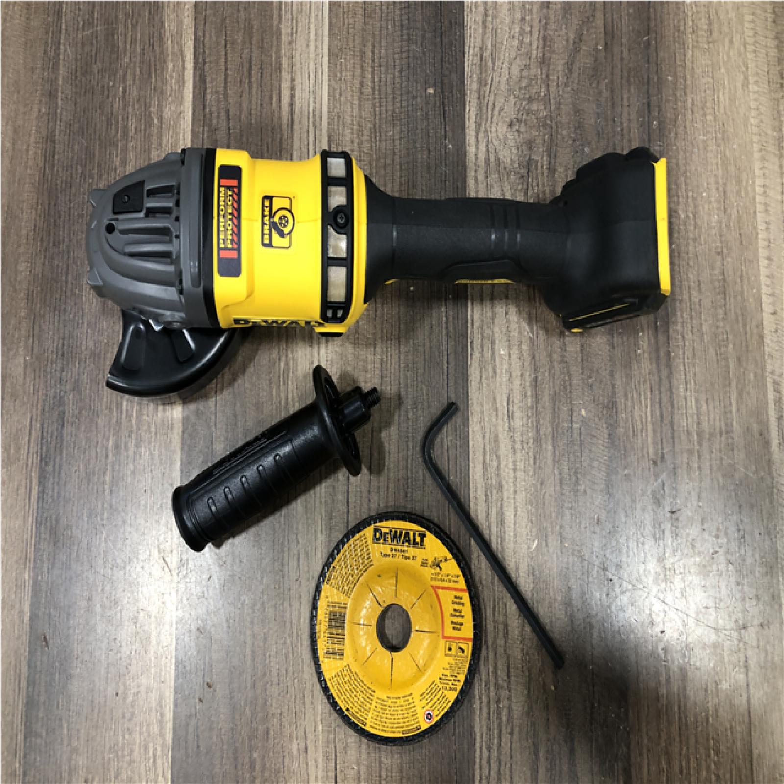 AS-IS DEWALT FLEXVOLT 60V MAX Cordless Brushless 4.5 in. to 6 in. Small Angle Grinder with Kickback Brake (Tool Only)
