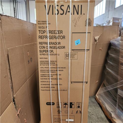 Phoenix NEW Vissani 18 cu. ft. Top Freezer Refrigerator DOE in White