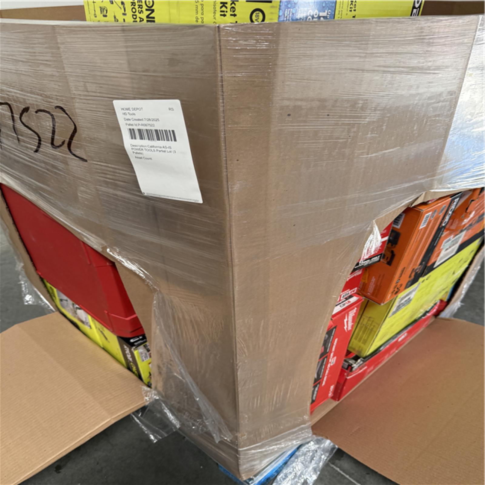 California AS-IS POWER TOOLS Partial Lot (3 Pallets) P-R067522