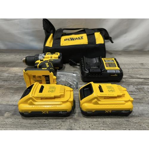 AS-IS DEWALT 20V XR Lithium-Ion Cordless Brushless 1/2 in. Drill/Driver Kit