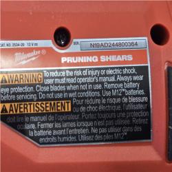 AS-IS Milwaukee 12V Cordless Brushless Pruner Shears (Tool Only)