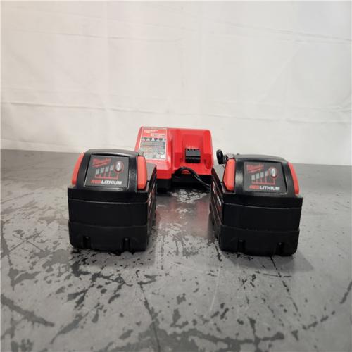 AS-IS- Milwaukee 18-Volt Lithium-Ion XC Starter Kit with Two 5.0Ah Batteries and Charger