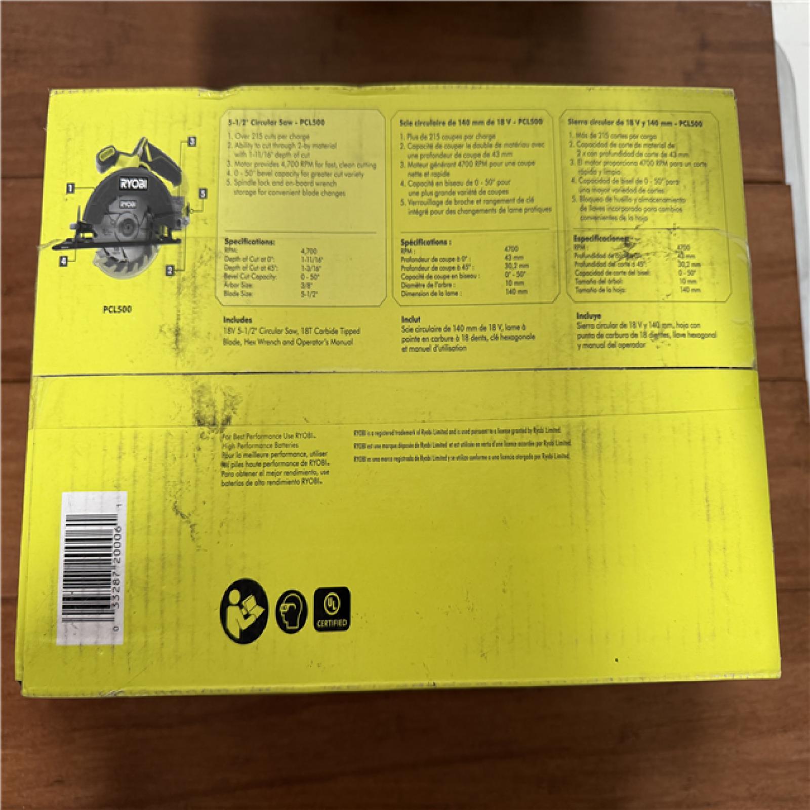 California NEW Ryobi 18V 5-1/2” Circular Saw