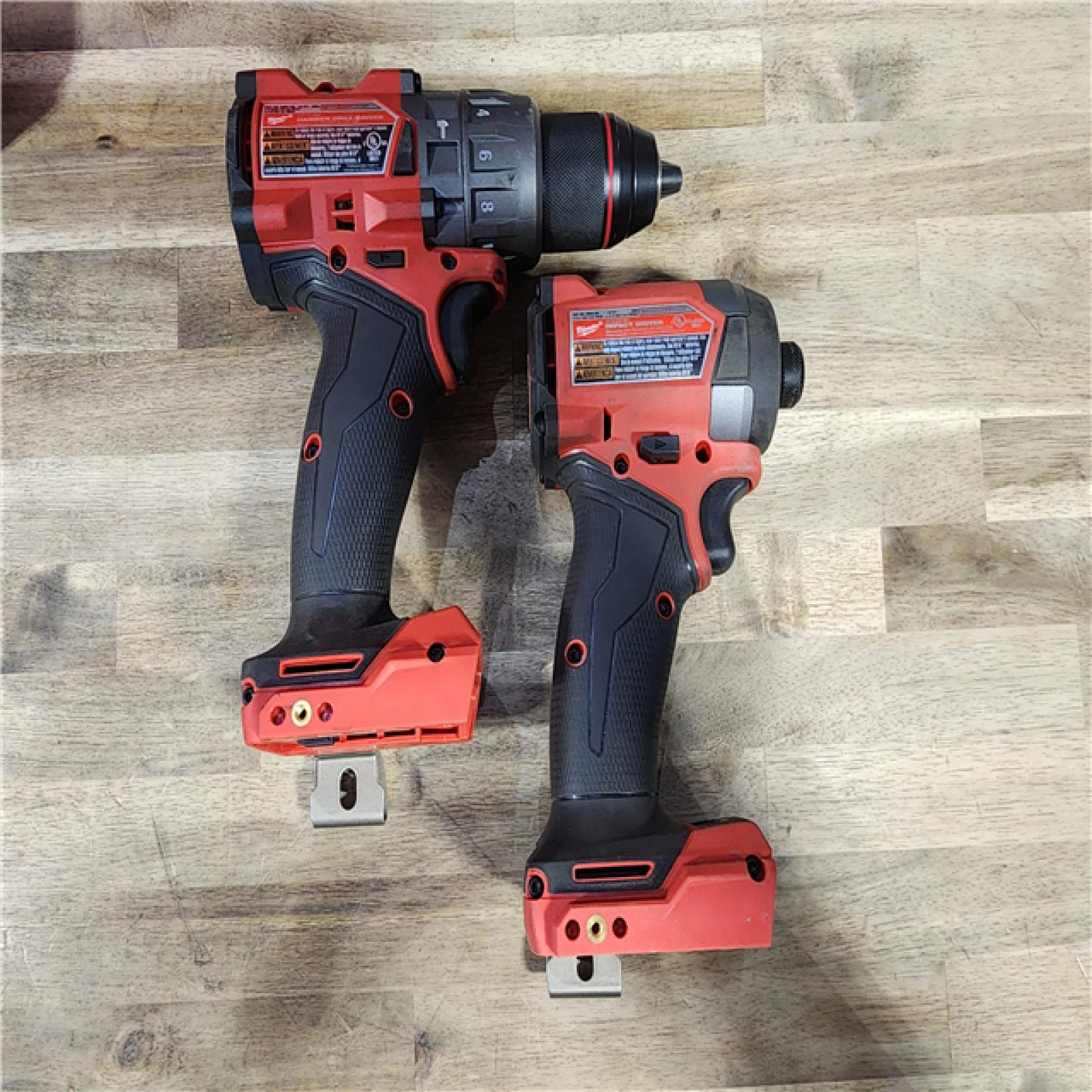 HOUSTON LOCATION - AS-IS MILWAUKEE M18 FUEL 18V Lithium-Ion Brushless Cordless Hammer Drill and Impact Driver Combo Kit (2-Tool) with 2 Batteries