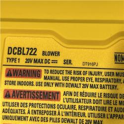 AS-IS DEWALT 20V MAX 125 MPH 450 CFM Brushless Cordless Handheld Leaf Blower with Concentrator Nozzle (Tool Only)