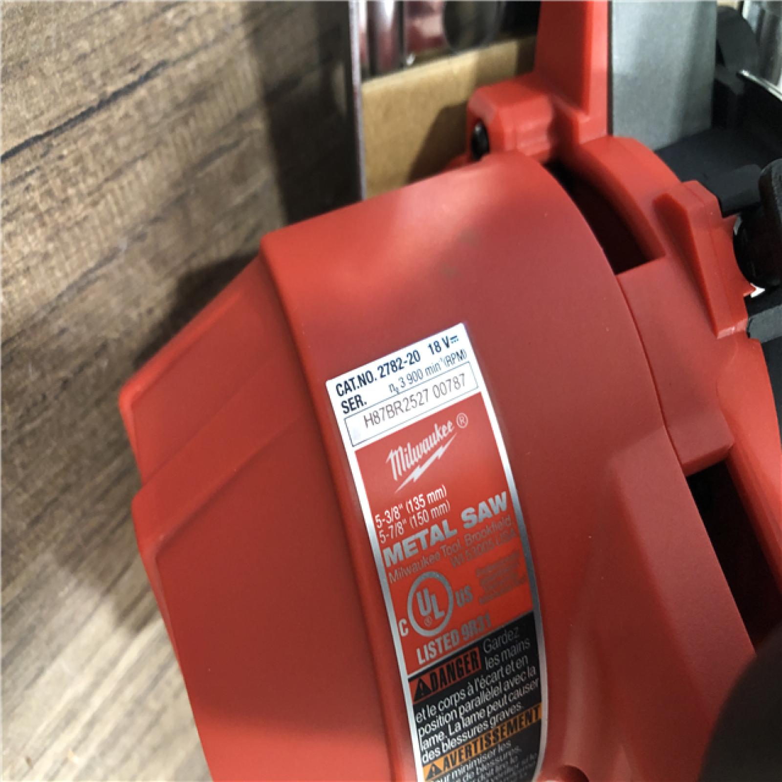 AS-IS Milwaukee FUEL 18V Lithium-Ion Brushless Cordless Metal Cutting 5-3/8 in. Circular Saw (Tool-Only)