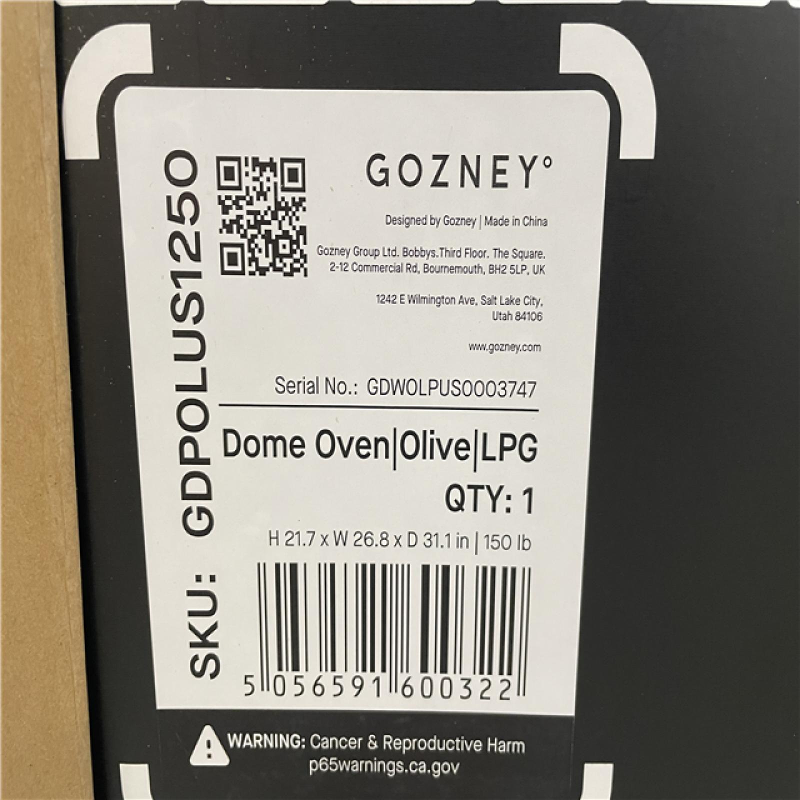 DALLAS LOCATION- NEW!- GOZNEY Dome Propane Outdoor Pizza Oven in Green