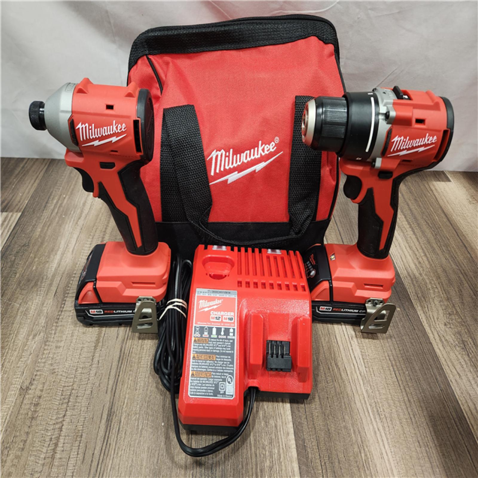 AS-IS- Milwaukee M18 Compact Brushless 2-Tool Combo Kit