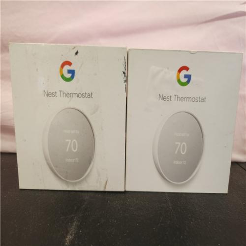 Phoenix AS-IS Google Nest Thermostat - Smart Programmable Wi-Fi Thermostat - White (2-Pack)
