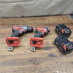 AS-IS MILWAUKEE M18 FUEL 18V Lithium-Ion Brushless Cordless Hammer Drill and Impact Driver Combo Kit (2-Tool) with 2 Batteries