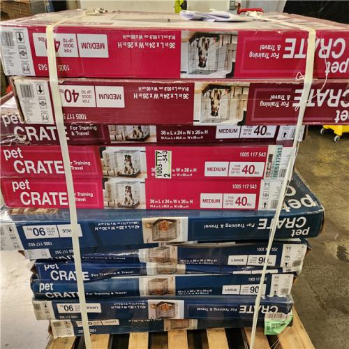 Phoenix AS-IS Pet Crate for Training and Travel Pallet (12 Cages)