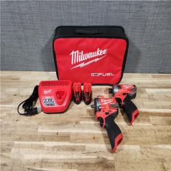 HOUSTON LOCATION - AS - IS Milwaukee 2 Tool Combo Kit W/ (2) Battery & Charger
