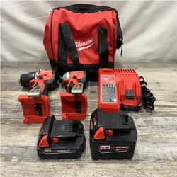 AS-IS Milwaukee 18-Volt Lithium-Ion Brushless Cordless Compact Hammer Drill/Impact Combo Kit