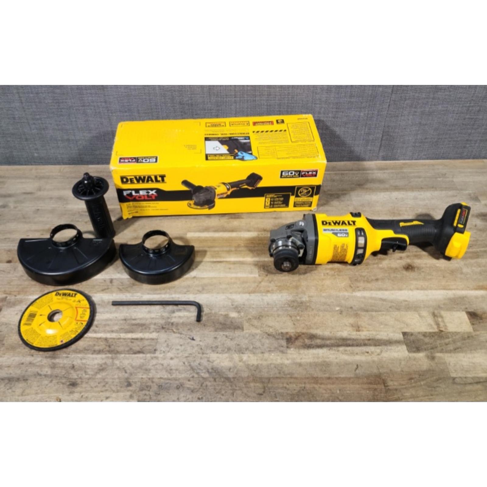HOUSTON LOCATION - AS-IS DEWALT 60V MAX Cordless Brushless 4.5 in. to 6 in. Small Angle Grinder with Kickback Brake (Tool Only)