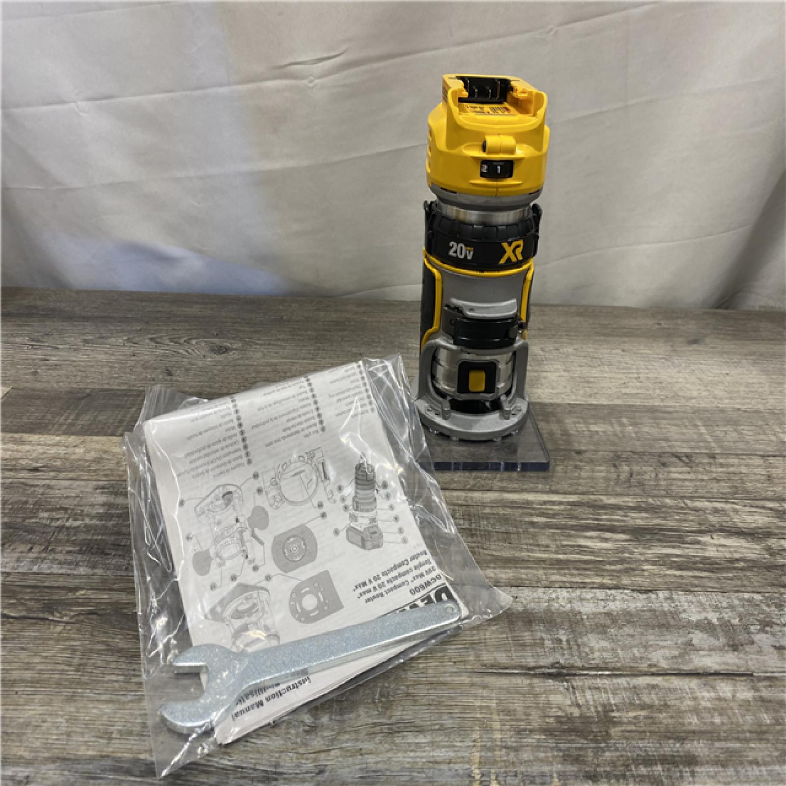 AS-IS DEWALT 20V MAX XR Cordless Brushless Fixed Base Compact Router (Tool Only)