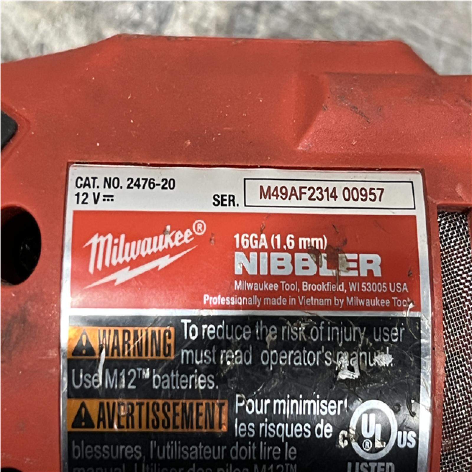 AS-IS Milwaukee FUEL 12-Volt Lithium-Ion Brushless Cordless 16-Gauge Variable Speed Nibbler (Tool-Only)