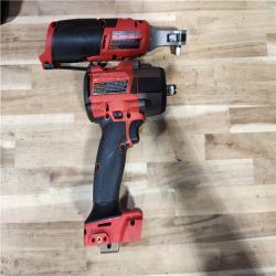 HOUSTON LOCATION - AS-IS Milwaukee FUEL 18V Cordless Mid Torque 1/2 in. Impact Wrench w/ M12 FUEL 3/8 in. Ratchet & Battery/Charger Combo Kit