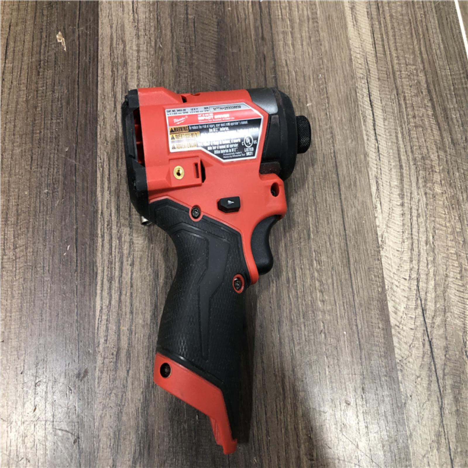 AS-IS Milwaukee  FUEL 12V Lithium-Ion Brushless Cordless 1/4 in. Hex Impact Driver (Tool-Only)