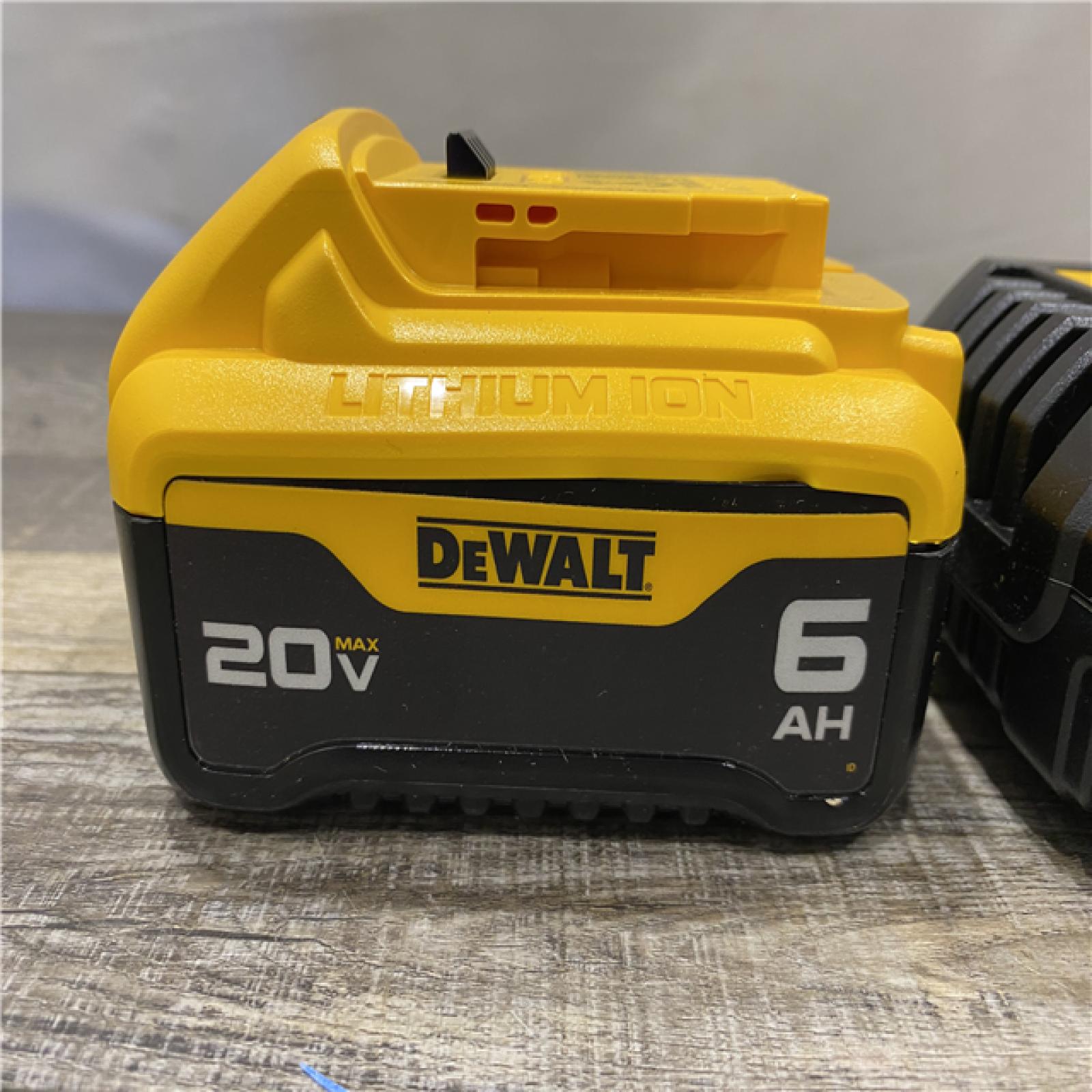 AS-IS DEWALT 20V MAX Lithium-Ion 6.0 Ah Battery and Charger