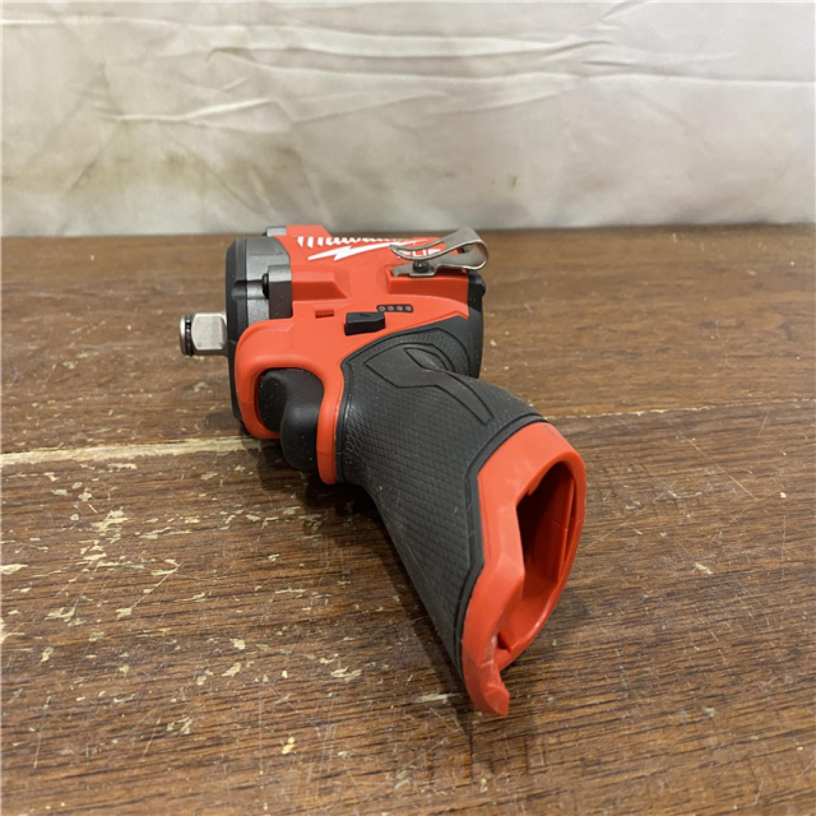 AS-IS Milwaukee M12 FUEL 12V Lithium-Ion Brushless Cordless Stubby 1/2 in. Impact Wrench (Tool-Only)