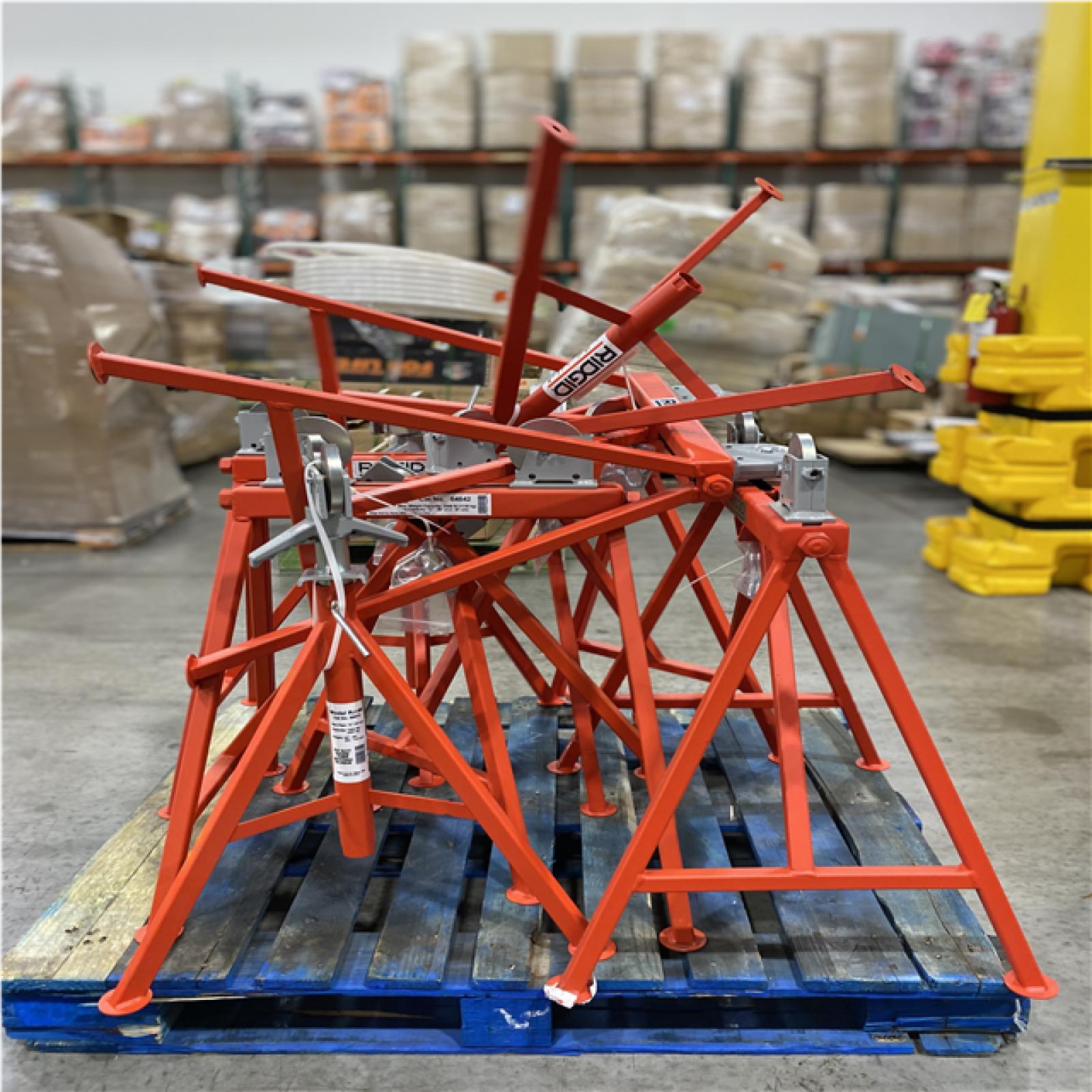 DALLAS LOCATION- AS-IS RIGID MIXED AR99 & RJ-99 Adjustable Roller Pipe Stand Pallet