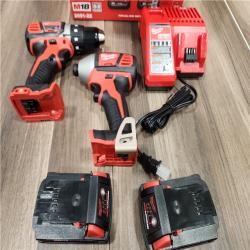 AS-IS Milwaukee 18V Cordless Brushed 2 Tool Drill/Driver and Impact Driver Kit