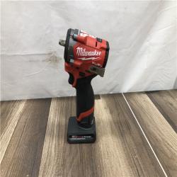 AS-IS Milwaukee FUEL 12V Li-Ion Brushless Cordless Stubby 3/8 in. Impact Wrench Kit