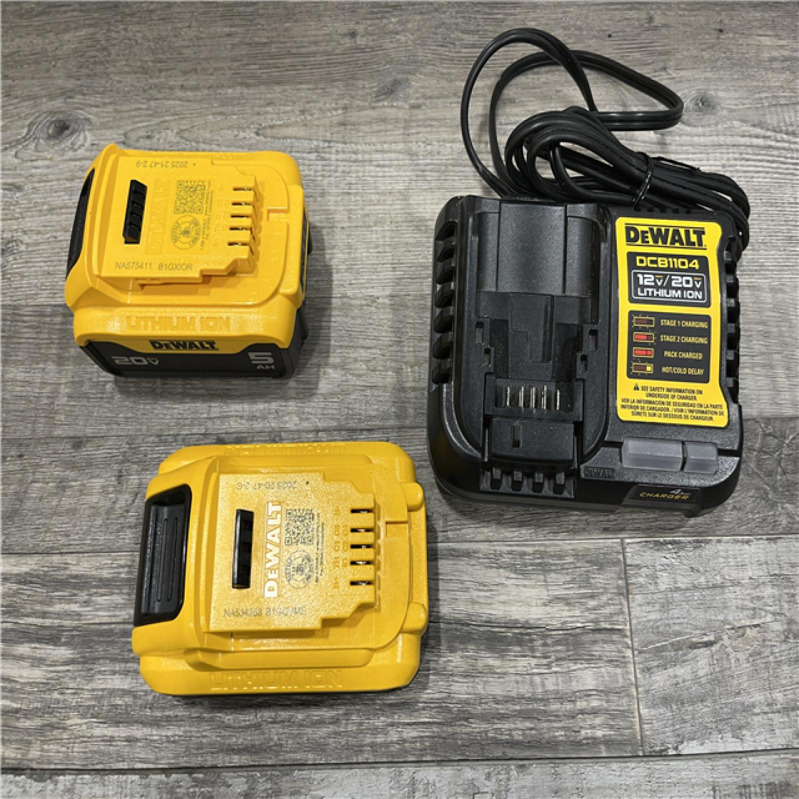 AS-IS DEWALT 20V MAX Lithium-Ion Starter Kit with 4.0 Ah and 5.0 Ah Batteries and Charger