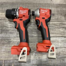 AS-IS Milwaukee 18-Volt Lithium-Ion Brushless Cordless Compact Hammer Drill/Impact Combo Kit