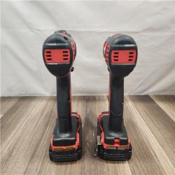 AS-IS- Milwaukee 18V Cordless Brushed 2-Tool Drill/Driver and Impact Driver Kit