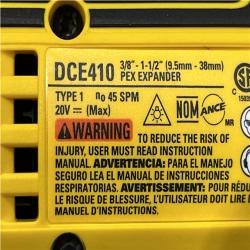 AS-IS DEWALT 20-Volt MAX 1-1/2 in. PEX Expander (Tool-Only)