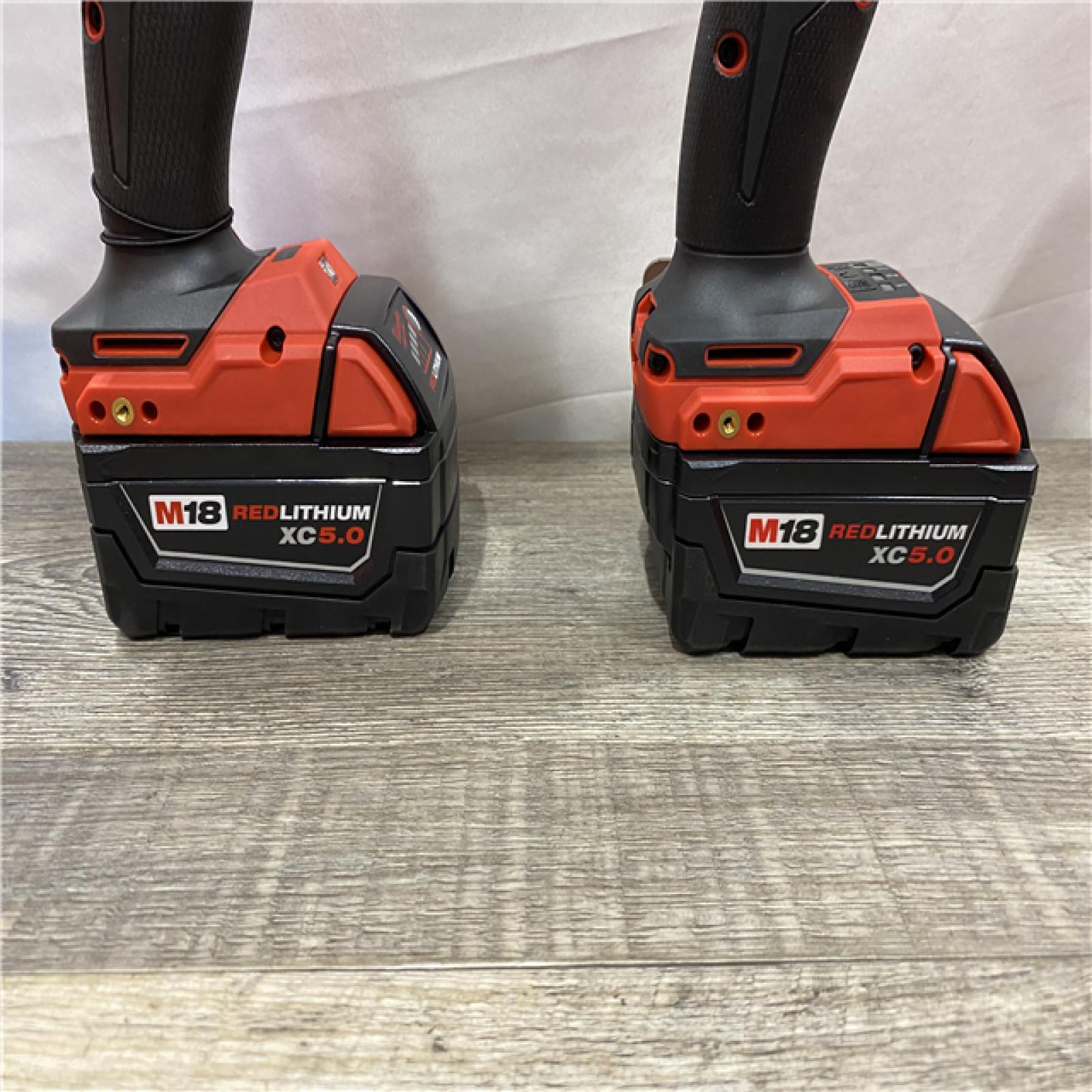 AS-IS Milwaukee  FUEL 18V Lithium-Ion Brushless Cordless Hammer Drill and Impact Driver Combo Kit