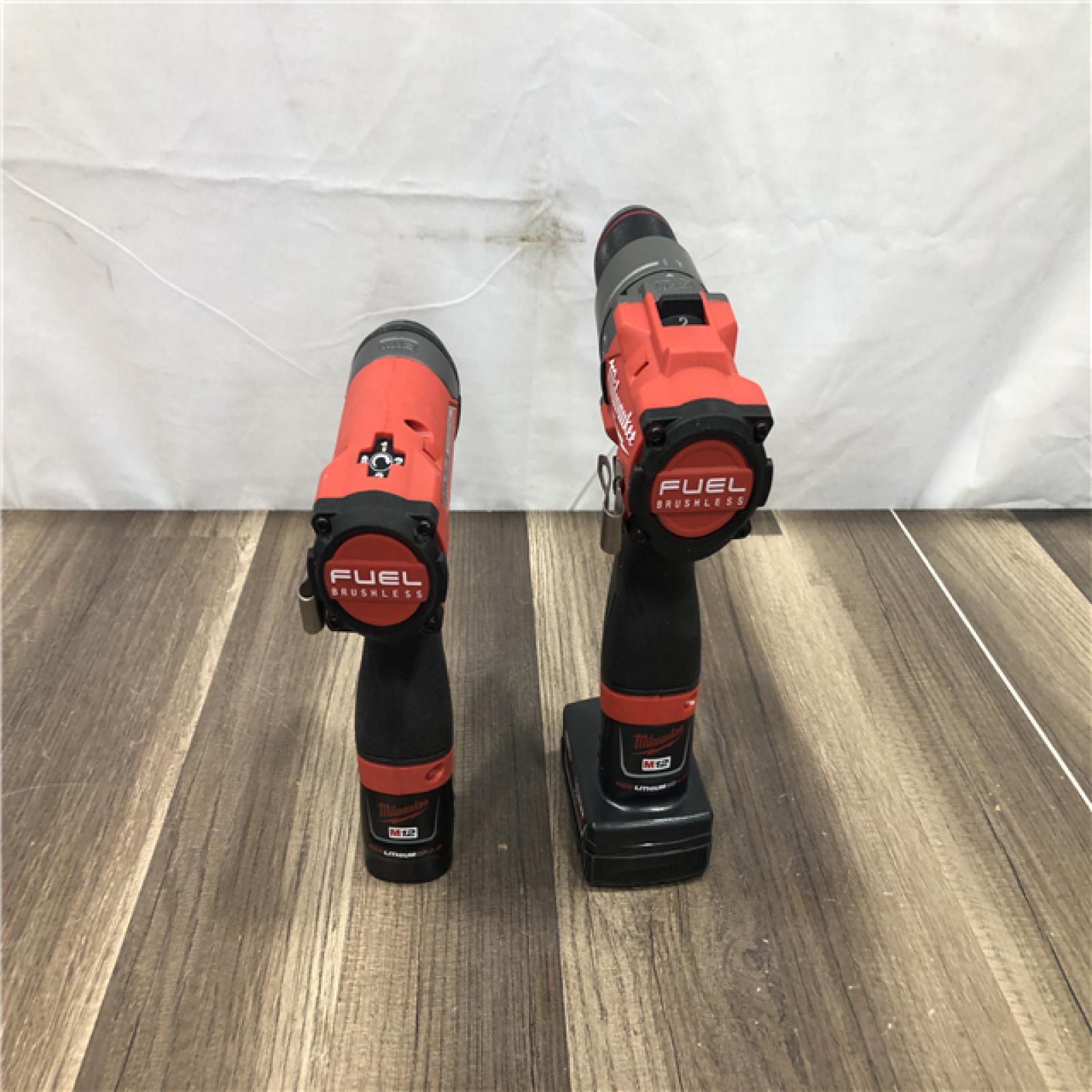 AS-IS Milwaukee FUEL 12-Volt Lithium-Ion Brushless Cordless Hammer Drill and Impact Driver Combo Kit