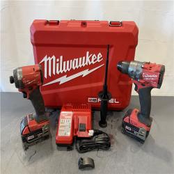 AS-IS - MILWAUKEE FUEL 18V Lithium-Ion Brushless Cordless Hammer Drill and Impact Driver Combo Kit