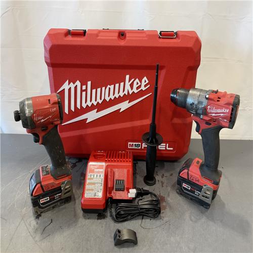 AS-IS - MILWAUKEE FUEL 18V Lithium-Ion Brushless Cordless Hammer Drill and Impact Driver Combo Kit
