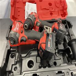 AS-IS - MILWAUKEE FUEL 18V Lithium-Ion Brushless Cordless Hammer Drill and Impact Driver Combo Kit