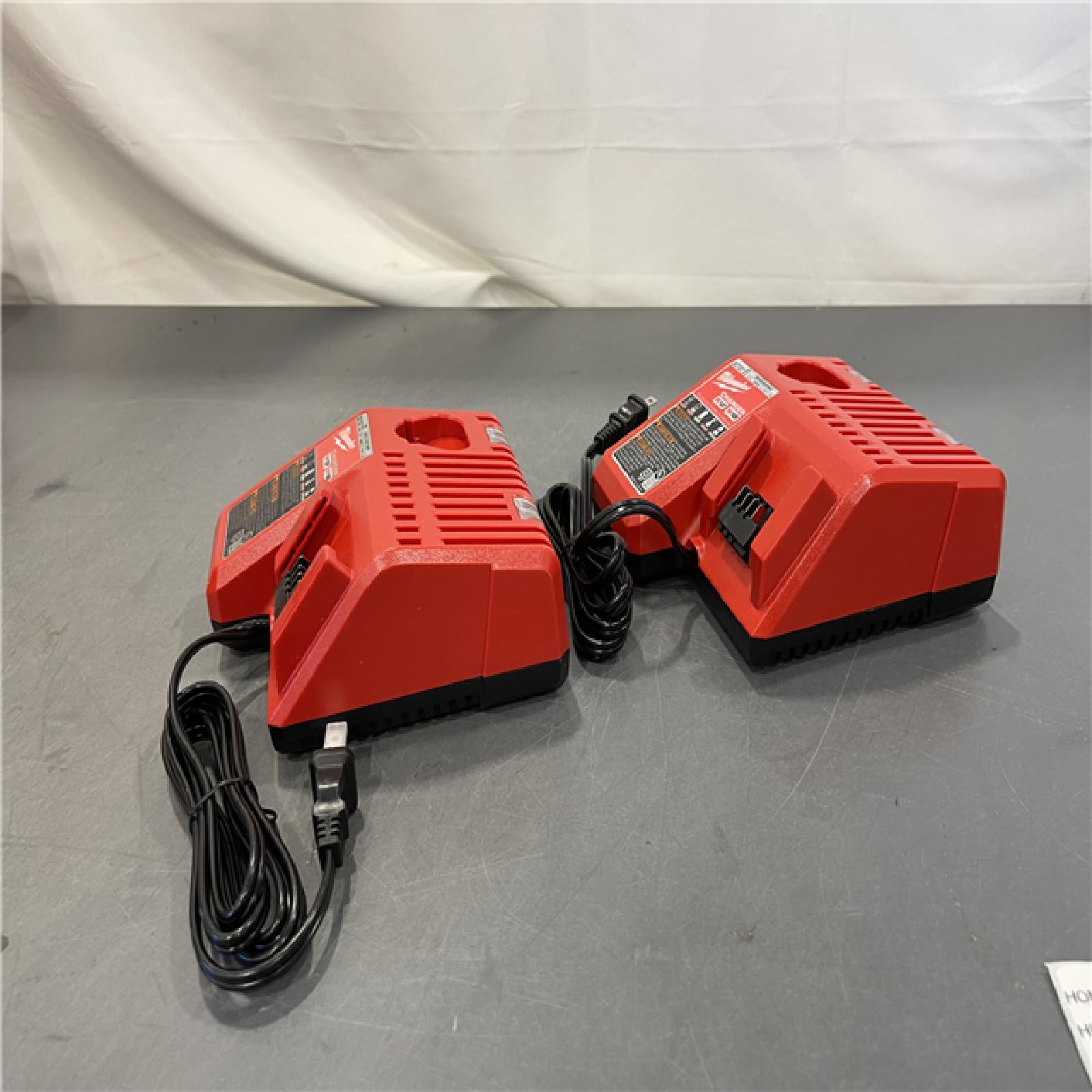 AS-IS - Milwaukee M12 or M18 18V and 12V Multi Voltage Lithium Ion Battery Charger (Set of 2)