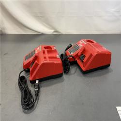 AS-IS - Milwaukee M12 or M18 18V and 12V Multi Voltage Lithium Ion Battery Charger (Set of 2)