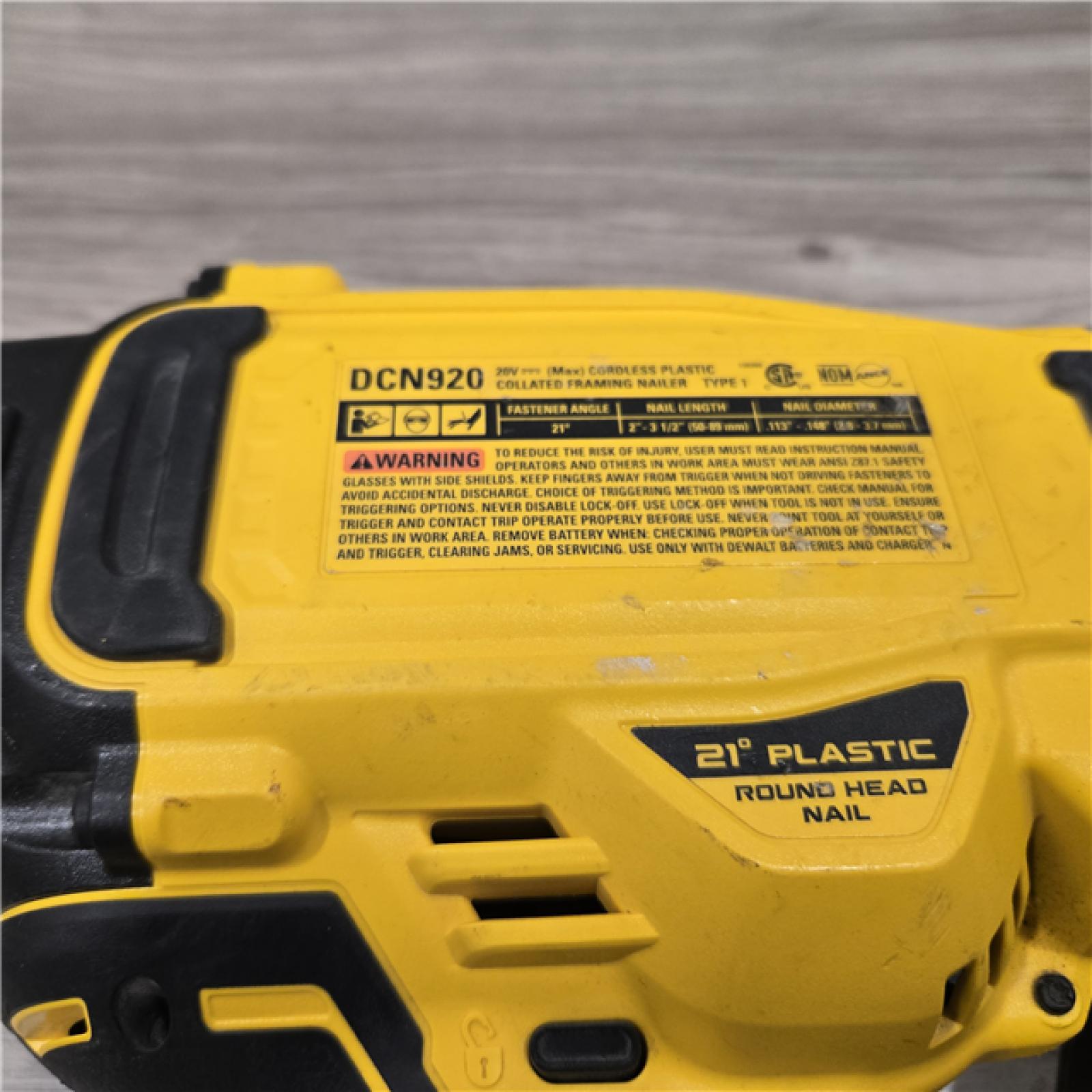 AS-IS DEWALT 20-Volt 21° Cordless Framing Nailer (Tool-Only)