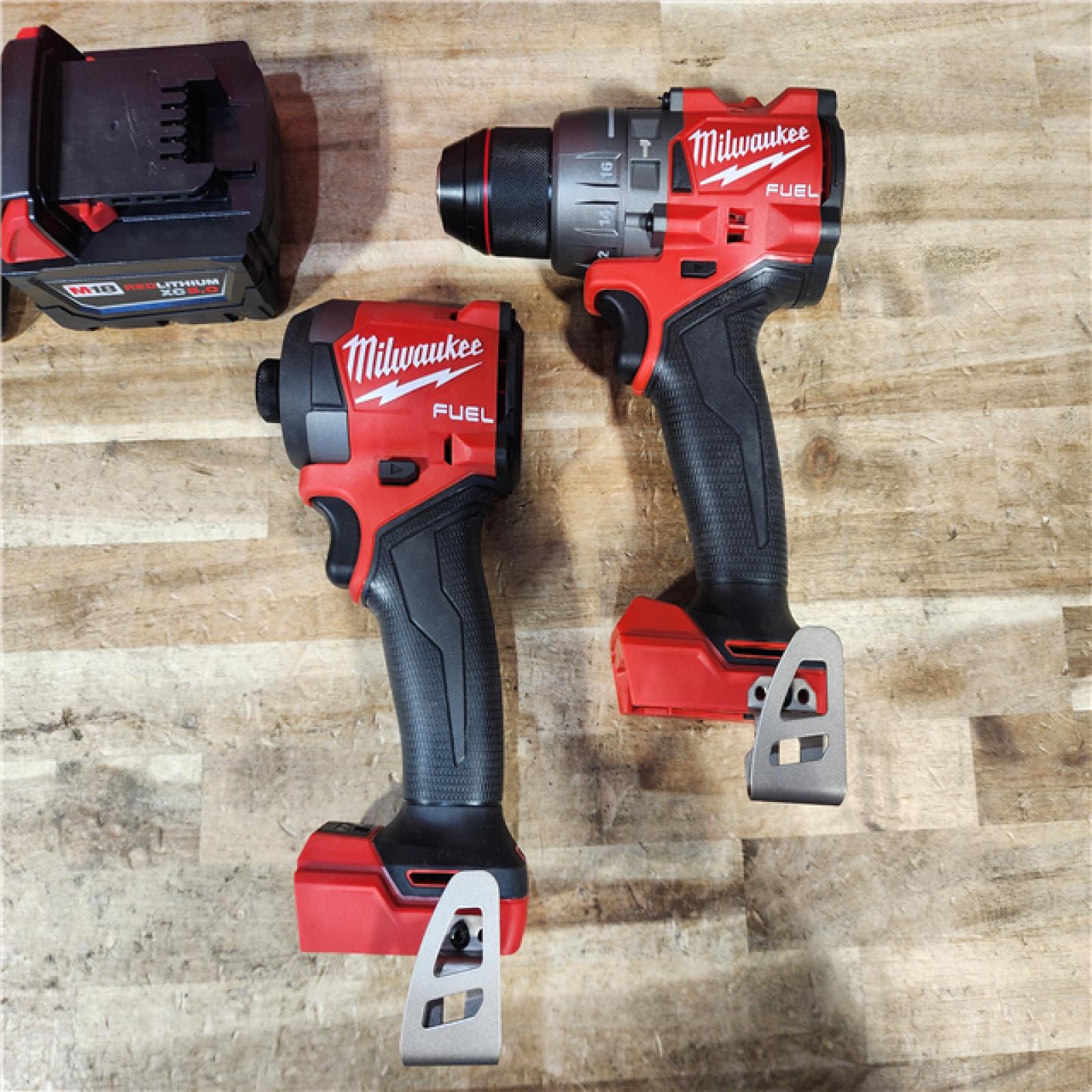 HOUSTON LOCATION - AS - IS Milwaukee FUEL 18V Lithium-Ion Brushless Cordless Hammer Drill and Impact Driver Combo Kit