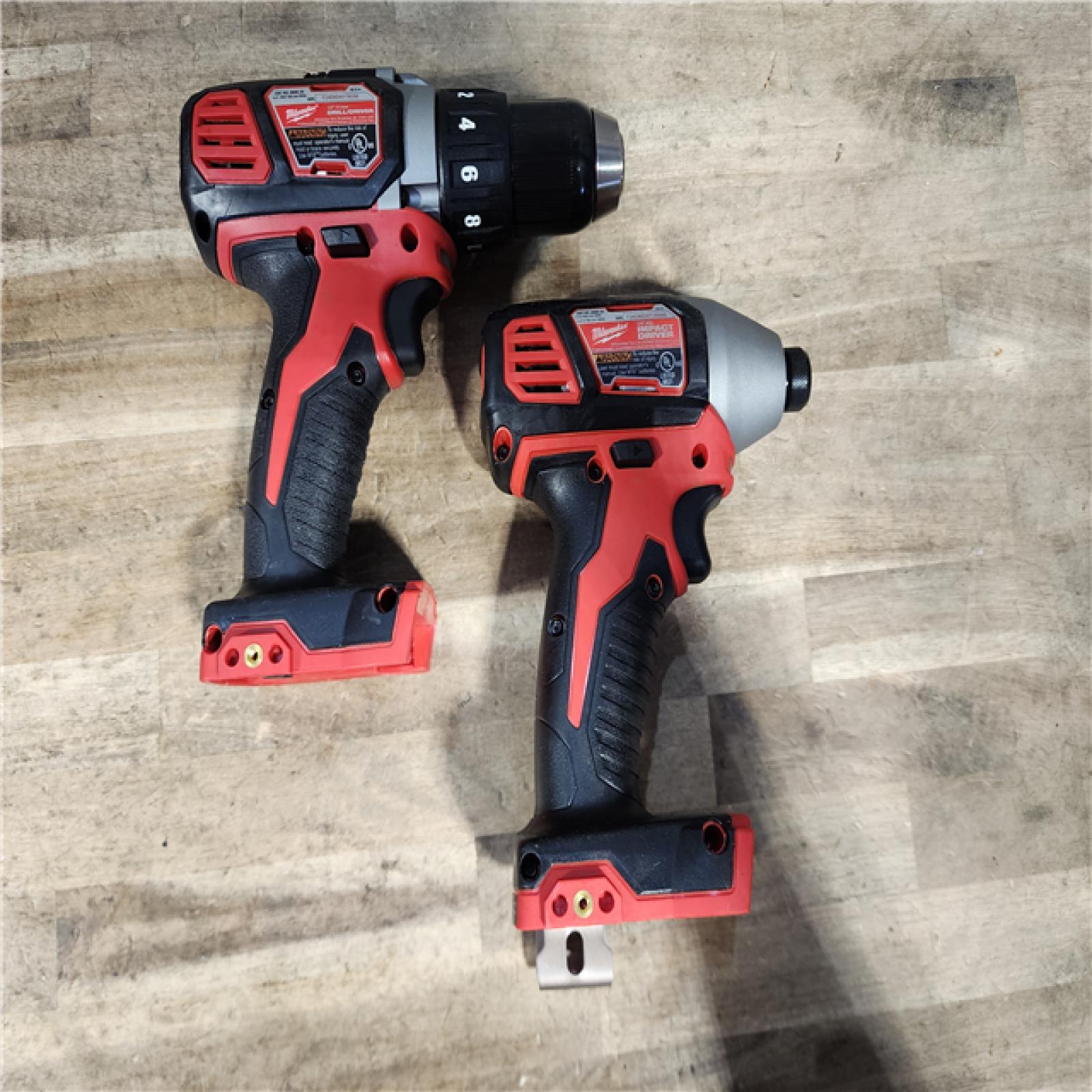 HOUSTON LOCATION - AS-IS Milwaukee  18V Lithium-Ion Cordless Drill Driver/Impact Driver Combo Kit