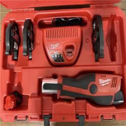 California AS-IS Milwaukee M12 Force Logic Press Tool Kit, Includes (2) Batteries, Charger & Hard Case; Appears in Excellent Condition